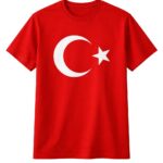 Ay Yıldız Baskılı T-shirt Kırmızı